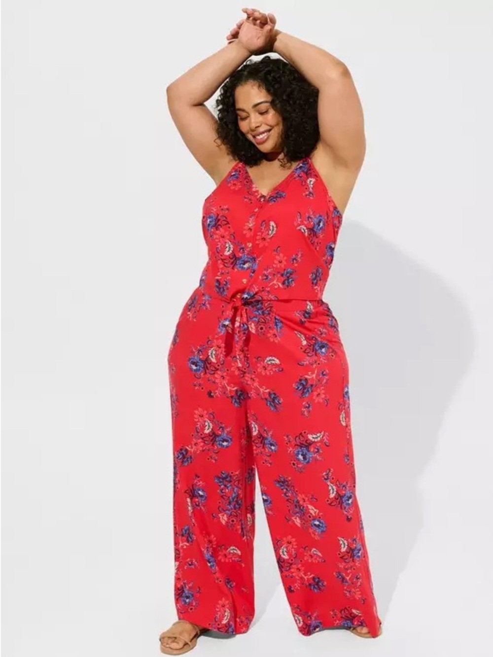 Torrid Challis Tie Front Crop NWT - Picture 2 of 7